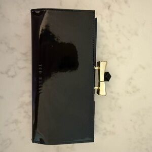 Ted Baker Black Patent Leather Wallet